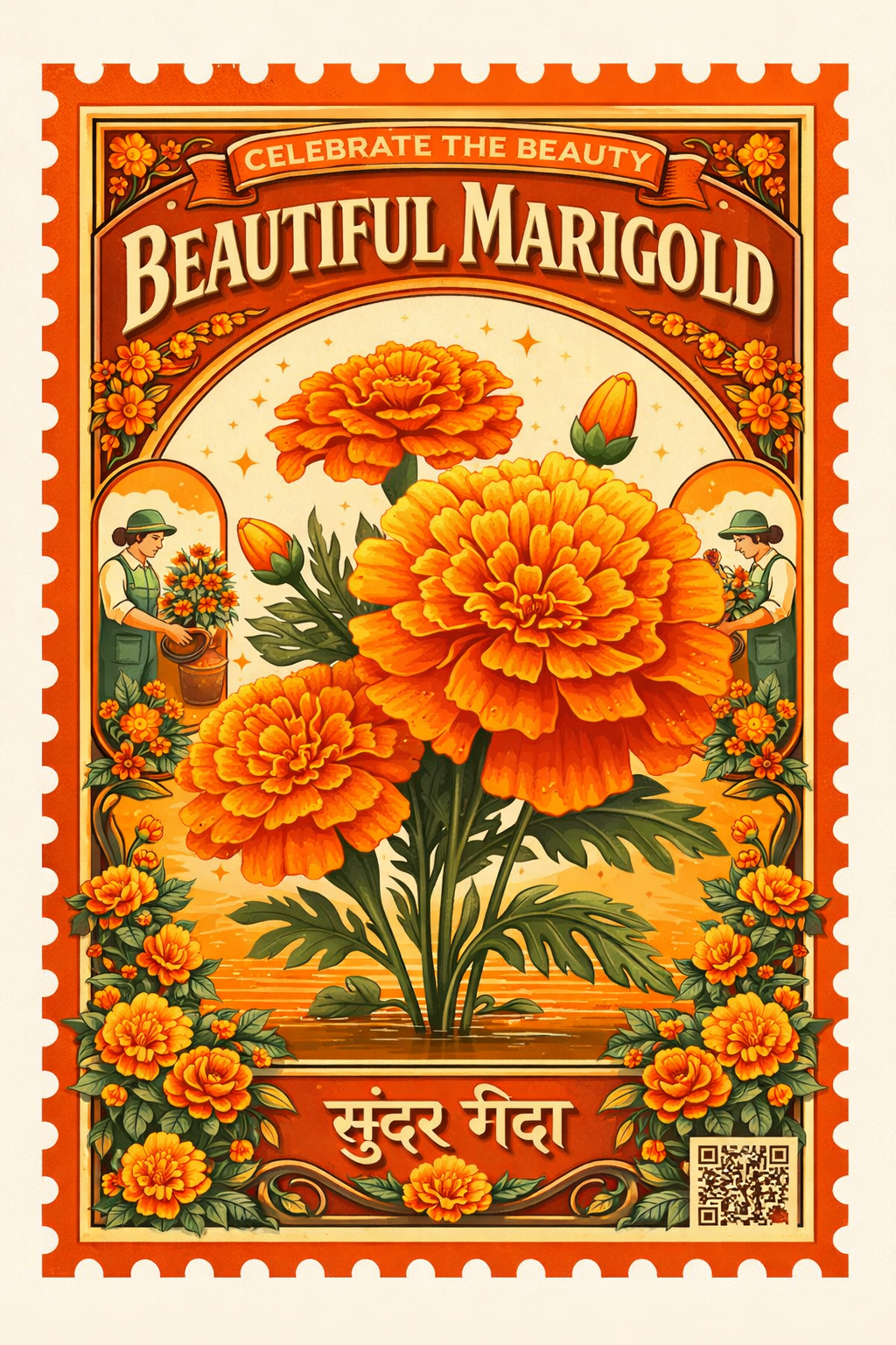 Beautiful Marigold JR Orange Gulaal